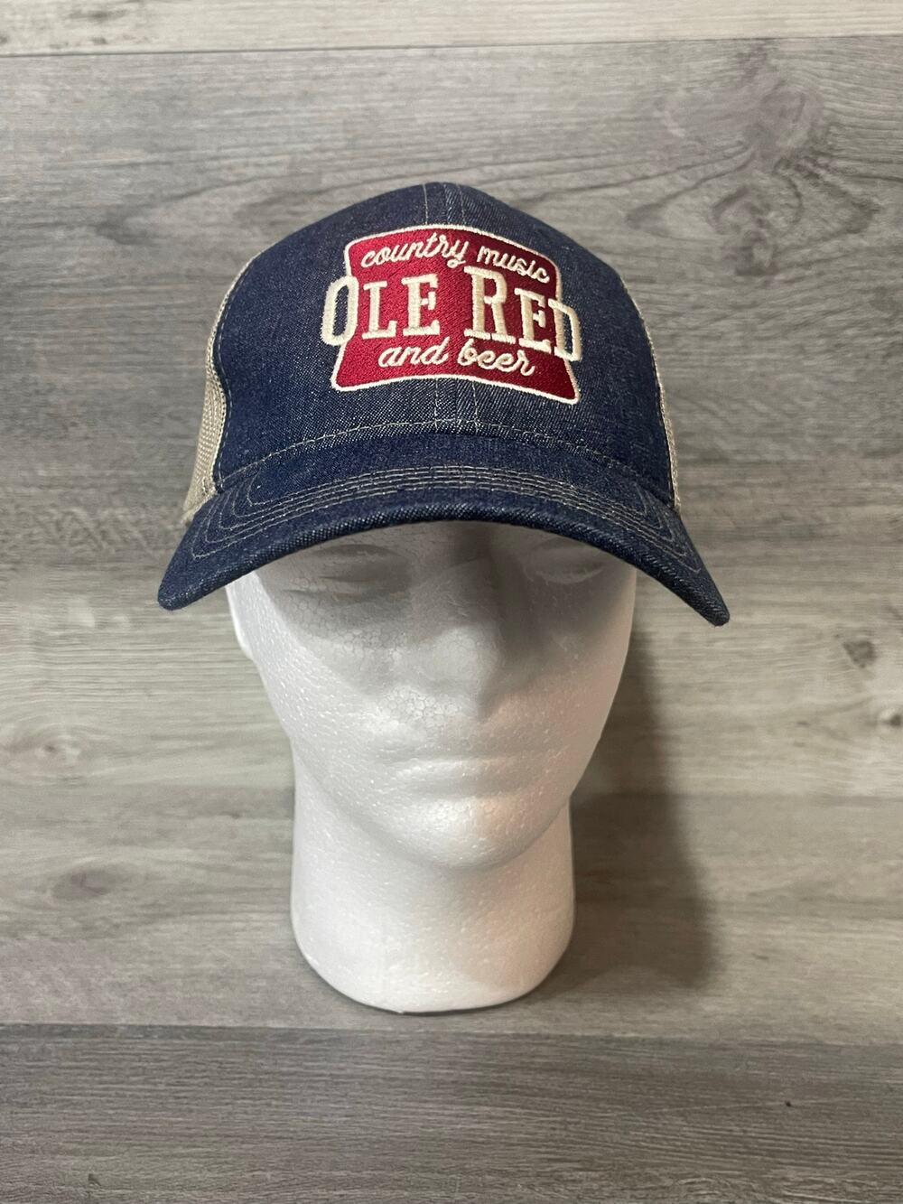 Ole Red Blake Shelton Country Music Beer Denim Trucker Hat Mesh Adjustable